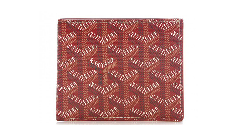goyard red wallet